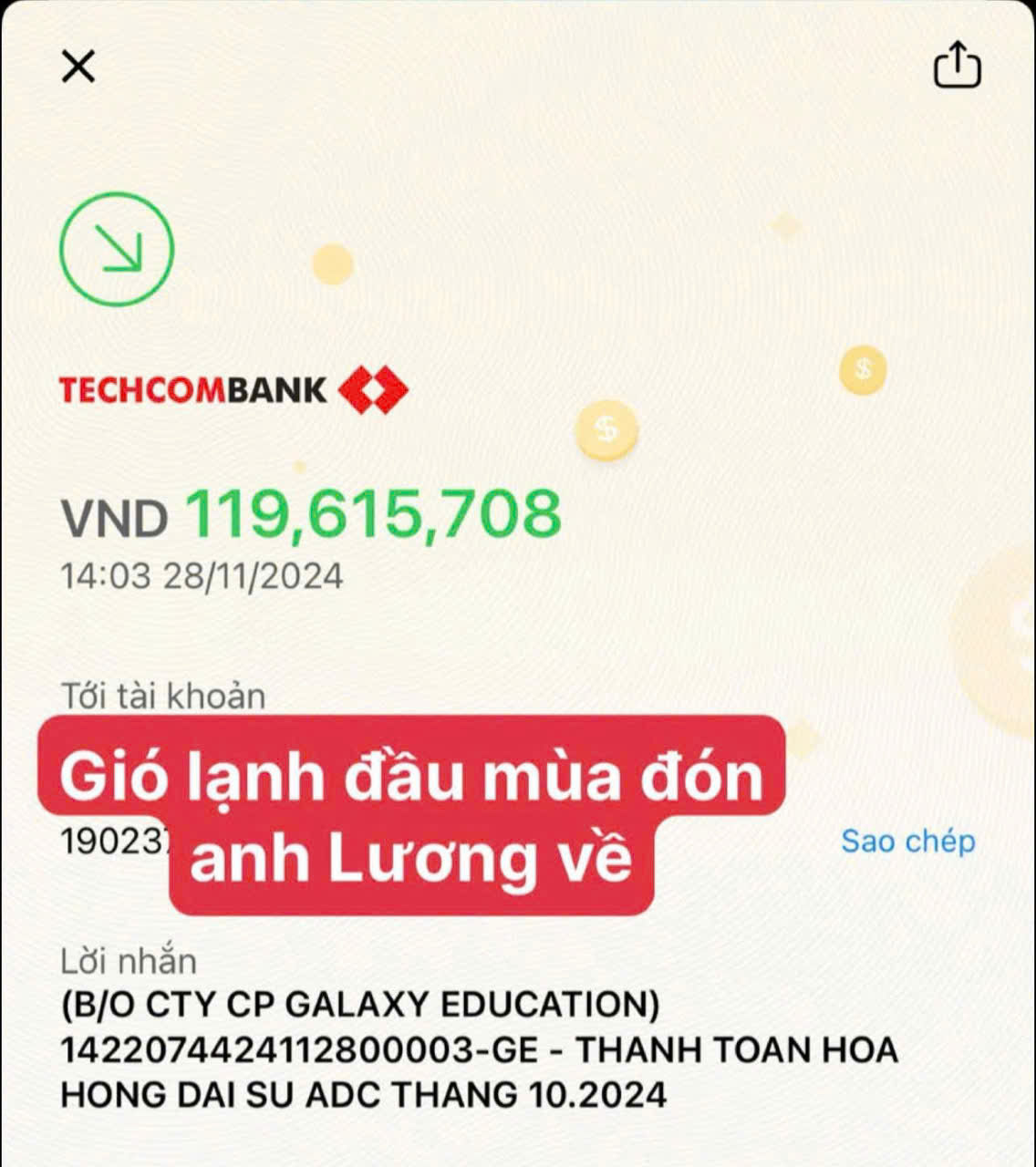 Bằng chứng thu nhập