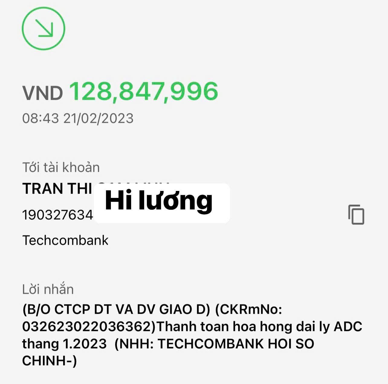 Bằng chứng thu nhập